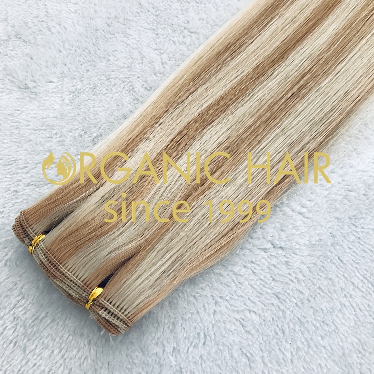 High quality full cuticle 100% human hand tied weft extension on sale I13